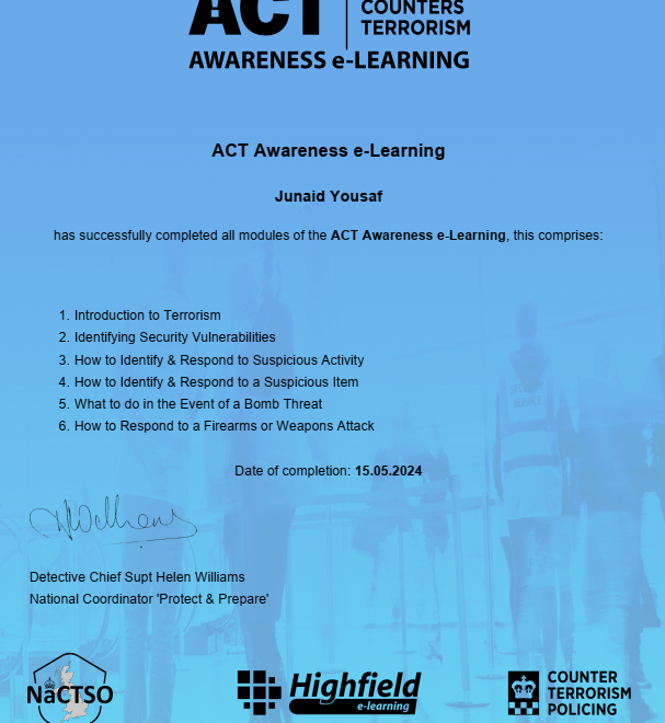 The Power of Preparedness: My Journey Through ACT Awareness e-Learning