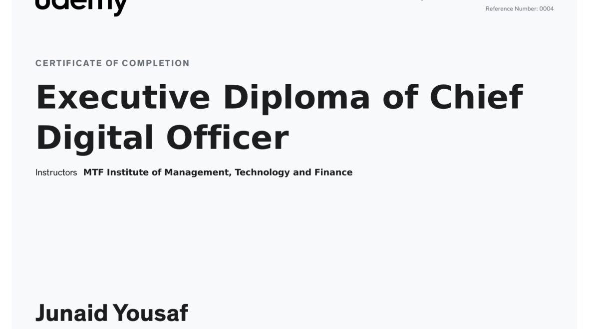 Embracing the Digital Frontier: Insights from My Chief Digital Officer Diploma Journey