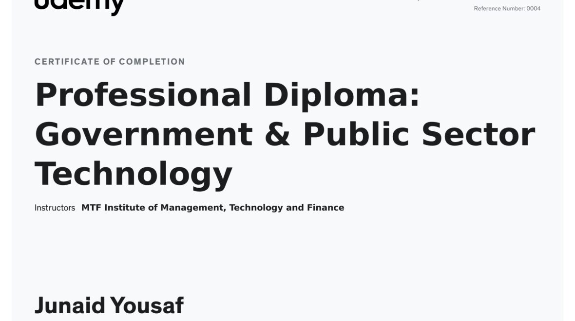 Embracing Innovation in Governance: My Path Through the Professional Diploma in GovTech